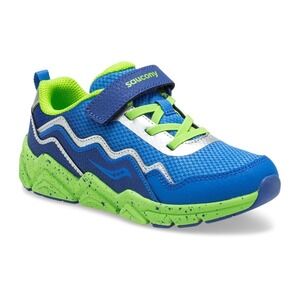 Boys Saucony Flash A/C 2.0 Sneakers Blue Green 4.5 New In Box